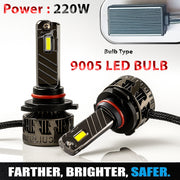 Auto Pearl 9005/HB3 LED Headlight Bulb for Car 220W 14000LM 6000K (White Light LED Headlight Bulb) compatible with All Car (Pack of 2)