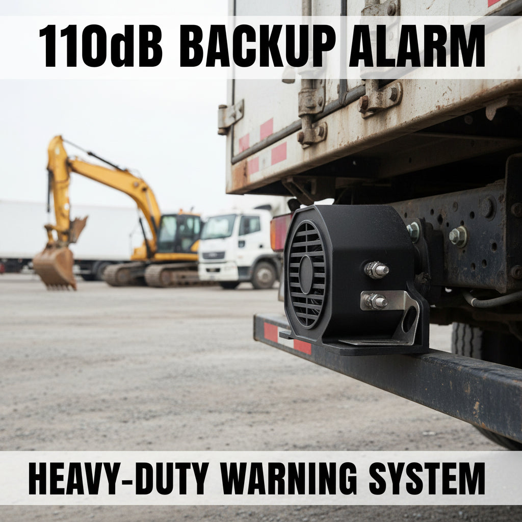 Auto Pearl Reversing Back up Alarm, Heavy-Duty 110dB 12V Professional Backup Reverse Warning Alarm with Very Loud Beeper Tone compatible with All Car (Pack of 1)