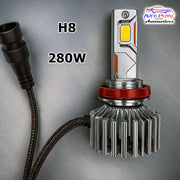 Auto Pearl H8/H9 LED Headlight Bulb for Car 280W 18000LM 6000K (White Light LED Headlight Bulb) compatible with All Car (Pack of 2)