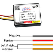 Multimode Bike Hazard Flasher, Waterproof Front, Rear Flasher Relay for LED/Bulb Indicators Highway Flasher Compatible with Bike
