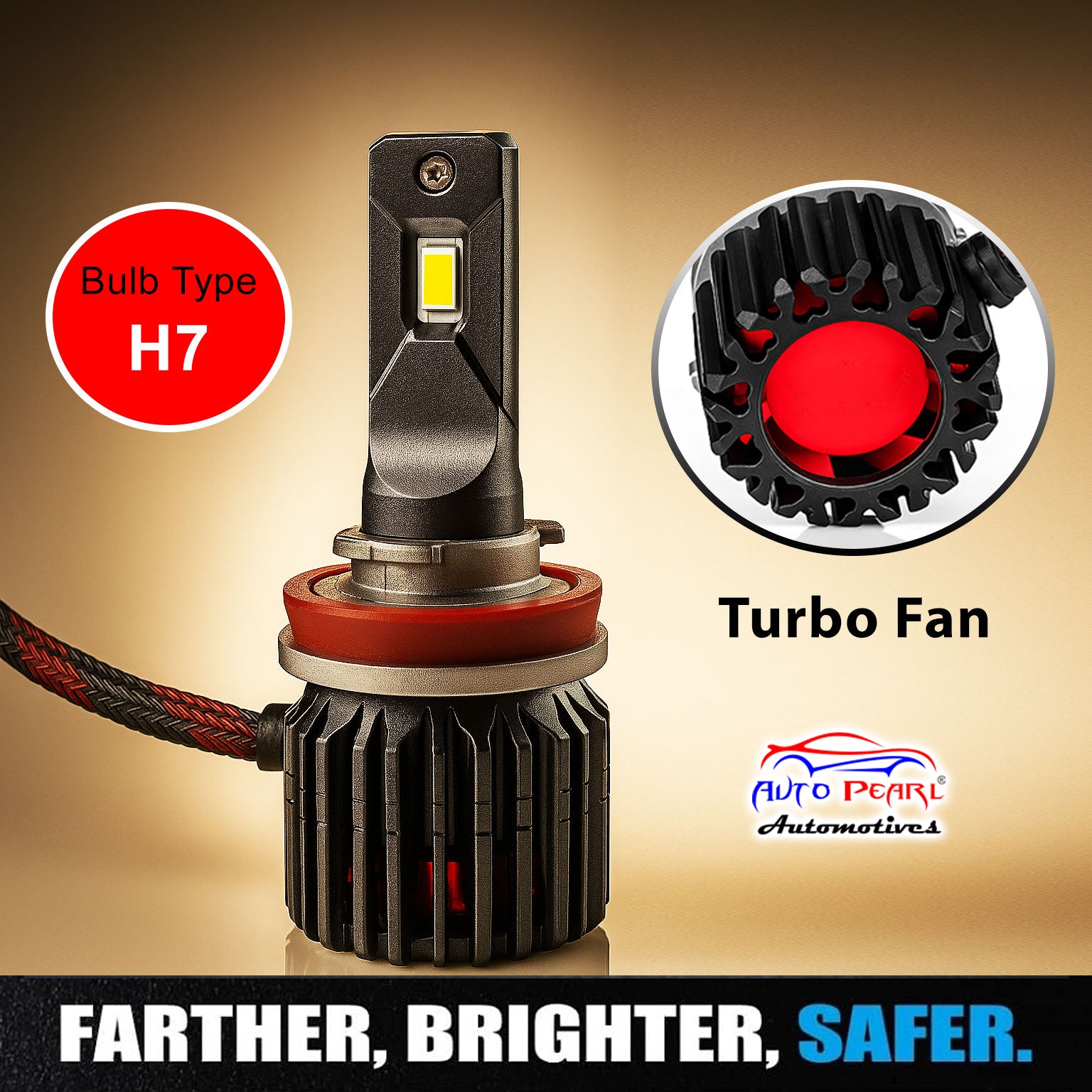 Auto Pearl H8 LED Headlight Bulb for Car 100W 12000LM 6000K (White Light LED Headlight Bulb) compatible with All Car (Pack of 2)