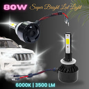Auto Pearl 880/881/H27/H27SB Car LED Foglight Bulb, 80W 3500LM 6000K (White Light LED Foglight Bulb) (Pack of 2)