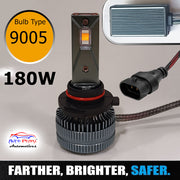 Auto Pearl 9005/HB3 LED Headlight Bulb for Car 180W 12000LM 4300K (White Light LED Headlight Bulb) compatible with All Car (Pack of 2)
