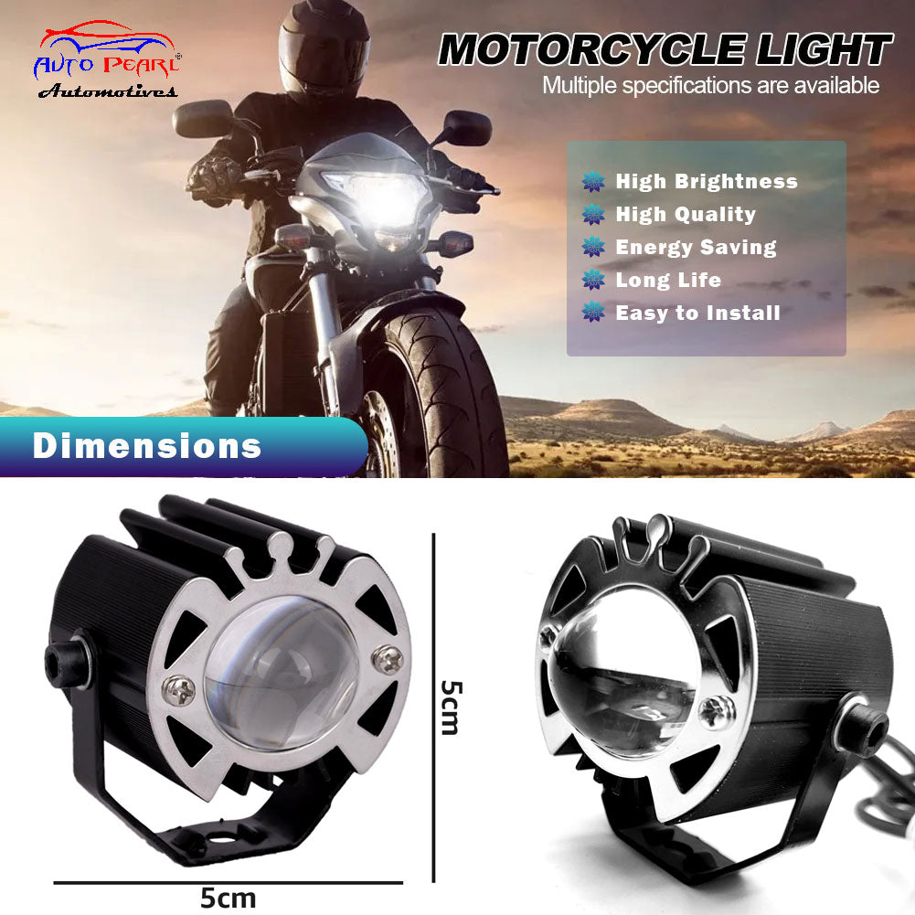 Auto Pearl One-Lens Crown Spotlight Voltage 12V and Power 12W fog light Emitting Diode compatible with All Bike and Car
