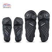 Auto Pearl Motorcycle Knee Pads and Elbow Pads Protective Set for Riding, Cycling and Multi Sports Safety Protection compatible with All Bike (Black, 4 Pcs)