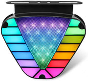 Auto Pearl RGB Color Triangle Brake LED Light, Anti-Rear-End Collision Strobe Tail Light, Super Bright Waterproof Triangle Warning Flash Lamp, Universal Truck Tail Light with Running and Flashing Modes