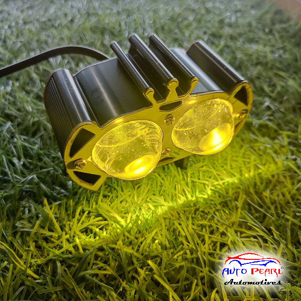 Auto Pearl Car Double Crown Spotlight Voltage 12-80V and Power 24W Fog light Emitting Diode compatible with All Car