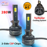 Auto Pearl H1 LED Headlight Bulb for Car 280W 18000LM 6000K (White Light LED Headlight Bulb) compatible with All Car (Pack of 2)