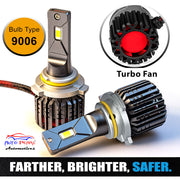 Auto Pearl 9006/HB4 LED Headlight Bulb for Car 100W 12000LM 6000K (White Light LED Headlight Bulb) compatible with All Car (Pack of 2)