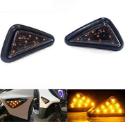 Yellow Side LED Indicator Light Compatible with Universal Bike (Pack of 2)