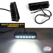 Auto Pearl 6 Inch 12V-30W, Auxiliary 20Led Light Bar White, White Foglight Work Spot Lights compatible with All Bike and Car (Pack of 2)