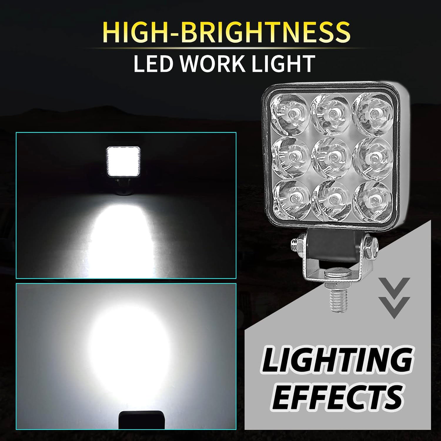 Auto Pearl 6cm 18W Mini Ultra Thin LED Work Light Spot Beam LED Pods Driving Lights 12V-60V Offroad Fog Lamps compatible with All Bike and Car