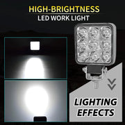 Auto Pearl 6cm 18W Mini Ultra Thin LED Work Light Spot Beam LED Pods Driving Lights 12V-60V Offroad Fog Lamps compatible with All Bike and Car