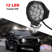 Auto Pearl 12LED Work Light, 20W Round Motorcycle Foglight Ultra Bright White light 12V Driving Spot Work Lights compatible with All Bike and Car