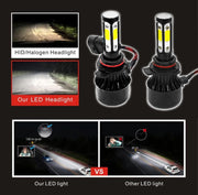 Auto Pearl 9012 80W LED Headlight with Better Heat Dissipation 6000K, 3500LM Water Resistant White Light (Pack of 2)