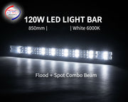 Auto Pearl 85cm LED Light Bar for Car, Cool White Light, 120W Waterproof High Brightness Driving Fog Light compatible with All Car (Pack of 1)