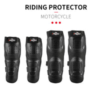 Bike Riding Knee & Elbow Guard Motorcycle Bike Racing compatible with All Bike Black (Pack of 4)