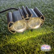 Auto Pearl Car Double Crown Spotlight Voltage 12-80V and Power 24W Fog light Emitting Diode compatible with All Car