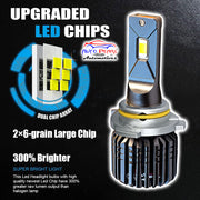 Auto Pearl 9006/HB4 LED Headlight Bulb for Car 100W 12000LM 6000K (White Light LED Headlight Bulb) compatible with All Car (Pack of 2)