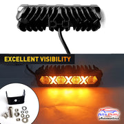 Auto Pearl 6 Inch Auxiliary 16Led Light Bar White, Yellow and Yellow Blinking Mode, Work Spot Lights compatible with All Bike and Car(Pack of 2)