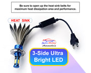 Auto Pearl High Power Z3 with copper strip Heatsink H4 Headlight Led Bulb for car & Commercial Vehicles (Pack of 2)