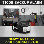 Auto Pearl Reversing Back up Alarm, Heavy-Duty 110dB 12V Professional Backup Reverse Warning Alarm with Very Loud Beeper Tone compatible with All Car (Pack of 1)