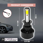 Auto Pearl H1 LED Headlight/Sidelight/Turning light Bulb for Car 80W 3500LM 6000k (White Light LED Headlight Bulb) Pack of 2