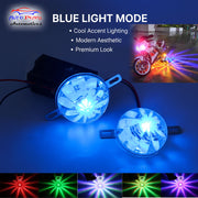Auto Pearl Motorcycle RGB Star Light Flash Chassis Strobe Light Underglow Ambient RGB Dash Light 12V-30W Motorbike LED compatible with All Bike (Pack of 2)