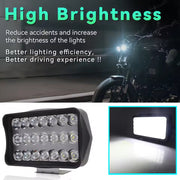 Auto Pearl Auxiliary 21Led Light, 12V-24W, 3Modes White / Yellow / Yellow-White | High Brightness Driving Lamp, Work Spot Lights compatible with All Bike and Car (Pack of 2)
