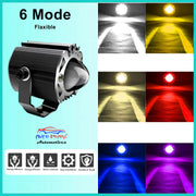 Auto Pearl One-Lens Crown Spotlight Voltage 12V and Power 12W fog light Emitting Diode compatible with All Bike and Car