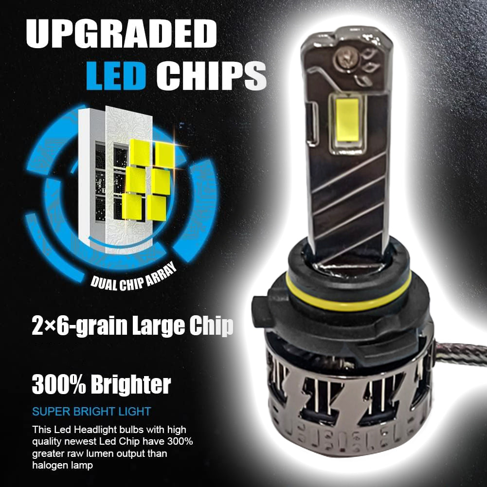 Auto Pearl 9006/HB4 LED Headlight Bulb for Car 220W 14000LM 6000K (White Light LED Headlight Bulb) compatible with All Car (Pack of 2)