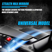 Motorcycle Black Flip Mirrors Set Adjustable Rotating Rear View Mirror Stealth Wind Wing Side for All Bike (Pack of 2)