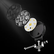 AUTO PEARL Square 4 Inch Auxiliary 44Led White Work Spot Light compatible with All Bike and Car(Pack of 2)