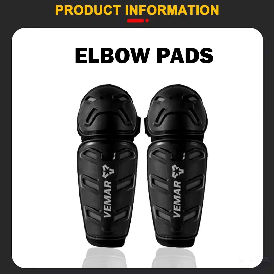 Auto Pearl Motorcycle Knee Shin Guards Elbow Pads, 4 in 1 Monstor Style  Knee Shin Safe Protection Armor for Moto Cycling Racing compatible with All Bike (Black, 4Pcs)