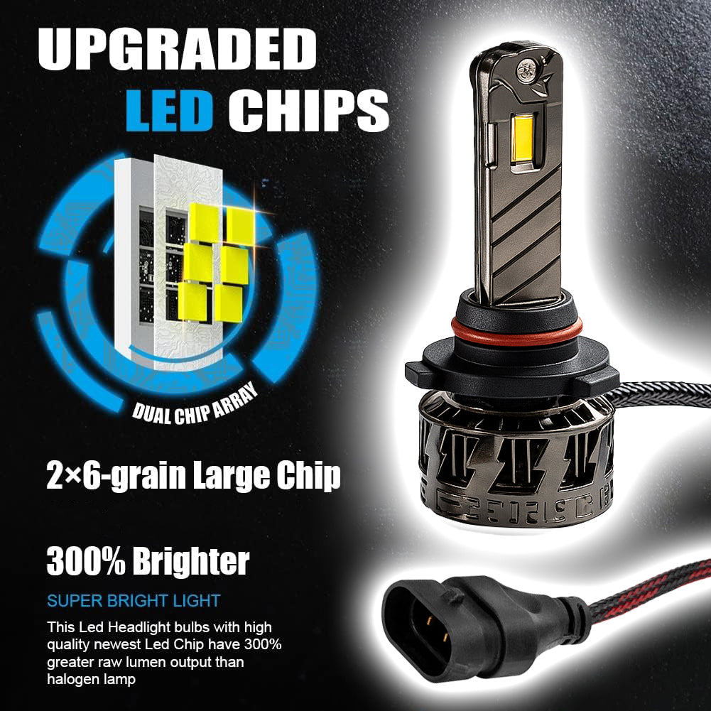 Auto Pearl 9005/HB3 LED Headlight Bulb for Car 220W 14000LM 6000K (White Light LED Headlight Bulb) compatible with All Car (Pack of 2)