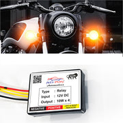 Multimode Bike Hazard Flasher, Waterproof Front, Rear Flasher Relay for LED/Bulb Indicators Highway Flasher Compatible with Bike