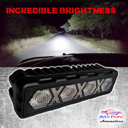 Auto Pearl 6 Inch Auxiliary 6Led Light Bar White, Yellow and Yellow Blinking 12V-30W, Mode, Work Spot Lights compatible with All Bike and Car (Pack of 2)
