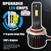 Auto Pearl 9005/HB3 LED Headlight Bulb for Car 100W 12000LM 6000K (White Light LED Headlight Bulb) compatible with All Car (Pack of 2)