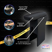 Auto Pearl Premium Car Armrest with Storage Box, High-Density Foam, Nappa Leatherette Black with double Stitching, No Obstruction to Rear Window Buttons, for Baleno New 2015-2019