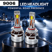 Auto Pearl 9006-6500K 480W (240W Each), 36000LM LED Headlight Bulb with rear cooling Fan for Car (Cool White Light LED Headlight Bulb)