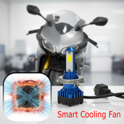 Auto Pearl Durable H4 3200LM CSP LED Hi / Lo Beam LED Motorcycle Headlight Bulb DC 12V-35W with cooling fan compatible with Standard 350 (Pack of 1)