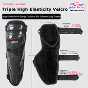 Auto Pearl Motorcycle Knee Shin Guards Elbow Pads, 4 in 1 PP Shell Motocross Knee Shin Safe Protection Armor for Moto Cycling Racing compatible with All Bike (Carbon Black, 4Pcs)