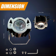 Spot Light Dual Mode Yellow/White  Mini Fog Light (Pack of 1)