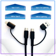 2-Ports Fast Car Charger with 4 in 1 Black Cable, Turbo Charger, Dual USB (Pack of 1)