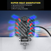 Auto Pearl 6cm 18W Mini Ultra Thin LED Work Light Spot Beam LED Pods Driving Lights 12V-60V Offroad Fog Lamps compatible with All Bike and Car