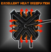 Auto Pearl Square 10-Led DRL Motorcycle Off-Road Vehicle Light Auxiliary White & Yellow 12V-24W (Pack of 1)