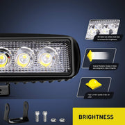 6 LED Waterproof LED Off Road Driving Flood light (Pack of 1)