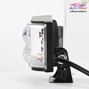 Auto Pearl 2EYE LED Lens Fog Flashing Light, 12V-8W White, Yellow & Blue-Red Amber Auxiliary Projector Spot Lights compatible with All Bikes and Cars