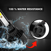 Auto Pearl H1 LED Headlight/Sidelight/Turning light Bulb for Car 80W 3500LM 6000k (White Light LED Headlight Bulb) Pack of 2