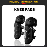 Auto Pearl Motorcycle Knee Shin Guards Elbow Pads, 4 in 1 Monstor Style  Knee Shin Safe Protection Armor for Moto Cycling Racing compatible with All Bike (Black, 4Pcs)